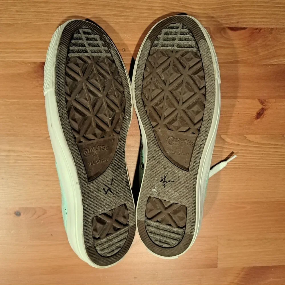 Converse Chuck Taylor All Star Mint Eyelet Women's 9 - Picture 5 of 7